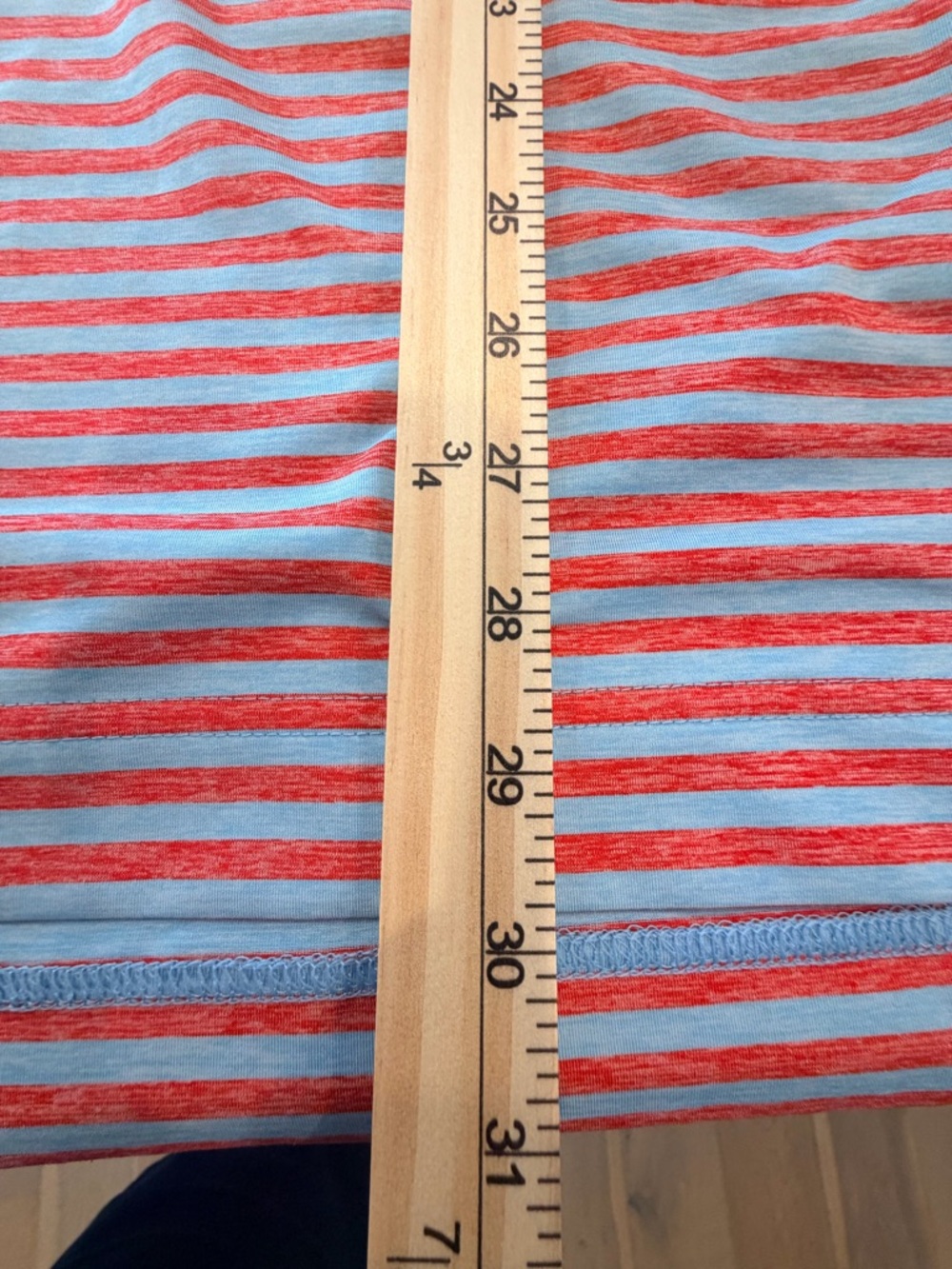 FootJoy Men's Striped Red and Light Blue Polo Shirt - Picture 3 of 6
